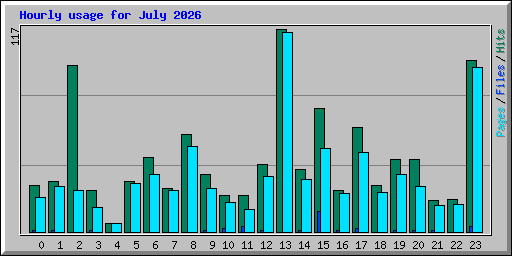 Hourly usage for July 2026